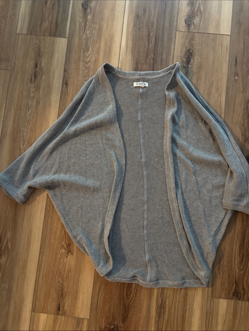 Aeropostale Gray Open-Front Knit Shrug